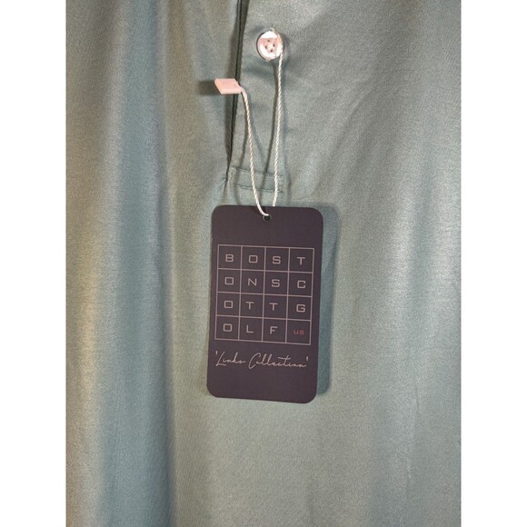 Boston Scott GEN 1 Mens Golf Polo NWT Green Blue S Athletic MSRP $79 - Picture 2 of 7